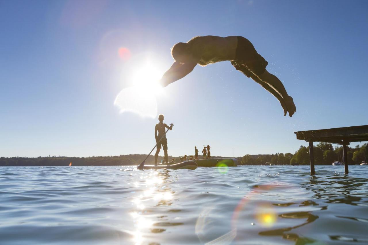 Sopherl Am See - Fruehstueck Auf Der Seeterrasse, Sehr Ruhig Und Wunderschoen Am See, 3 Minuten Nach Oberpfaffenhofen, Viele Radtouren, Restaurants & Cafes In Der Umgebung เวสลิง ภายนอก รูปภาพ